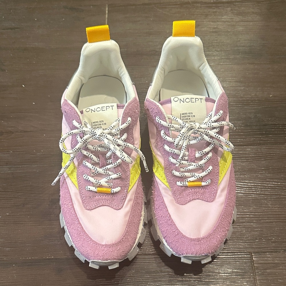ONCEPT Osaka Women's “Lilac Haze” Purple/Yellow Sneakers 7 NWOB